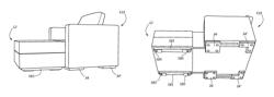 Furniture system recliner assembly with sled rails