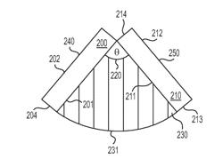 Display assembly with multiple flat lenses with optical adhesives to generate a non-linear surface