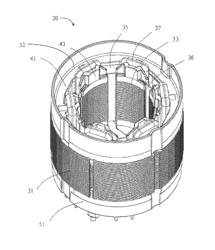 Electric motor having insulator frame and elements to close winding slots