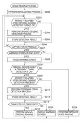 Image reading apparatus capable of determining opening-closing state of original conveyance device and image forming apparatus equipped with image reading apparatus