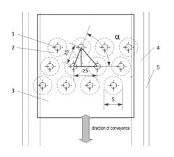 Apparatus for conveying a product stream of chunk polysilicon or granular polysilicon