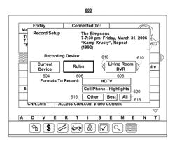 User defined rules for assigning destinations of content