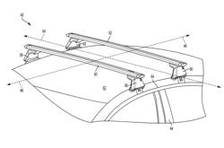 Rooftop cargo carrying systems with biaxial clip adjustment