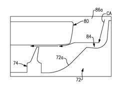 Rotor with axial arm having protruding ramp