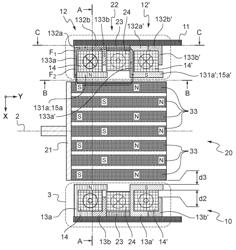 Separately excited electric machine with at least one primary magnetic circuit and at least two secondary magnetic circuits