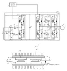 Electric power conversion device for providing a stabilized potential to a cooler