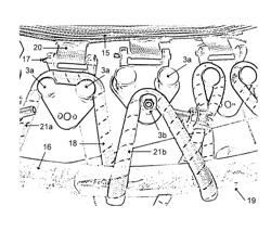 Tensioning element for tensioning a jumping mat on a frame of a trampoline