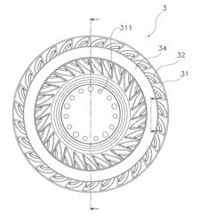 FLUID-TYPE ROTARY BLADED WHEEL