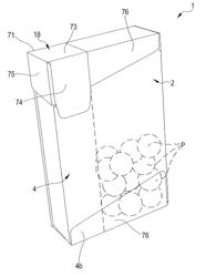 Container for delivering a prefixed number of products at a time and a process for making of said container