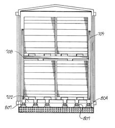 CARGO TRANSFER SYSTEM USING A PALLETIZED RACK