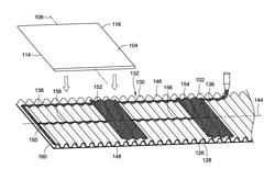 Adhesive flute support while winding fluted pack