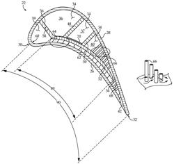 Airfoil for turbomachine and method of cooling same