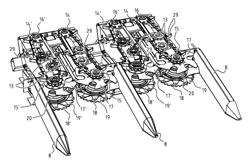 Stalked crop harvesting header frame