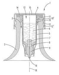 Mixing/closure device for a container