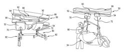 Tiltable patient ceiling lift assembly