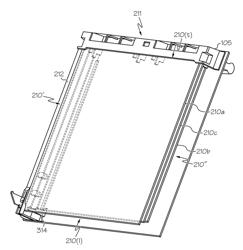 OVEN DOOR GLASS WITH INTERLOCKING MECHANISM