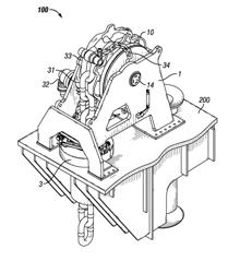 Chain mooring windlass with two-stage gear reduction and movable drive mechanism