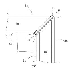 CORNER ASSEMBLY FOR INSULATED GLASS ELEMENTS HAVING FILMS ADHESIVELY JOINED IN AN EDGE-FLUSH MANNER