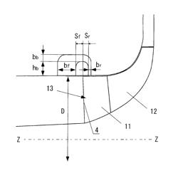 Centrifugal compressor having an asymmetric self-recirculating casing treatment