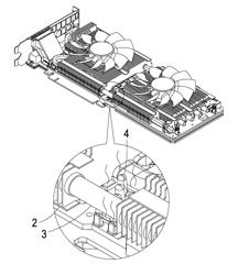 Interlaced heat dissipation structure of addin card