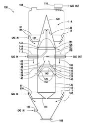 Systems and methods using an insert assembly with stacked gas flow gaps