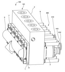 Pump with segmented fluid end housing and in-line valve