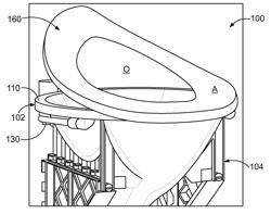 Aircraft vacuum toilet system splashguard