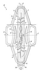 Absorbent article demonstrating controlled deformation and longitudinal fluid distribution