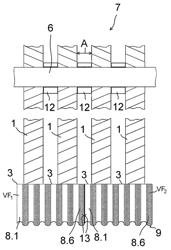 Sawing tool having a plurality of diamond saw blades for forming a surface structure on a road surface