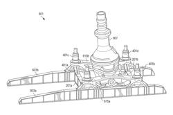 Rotorcraft vibration suppression system in a four corner pylon mount configuration