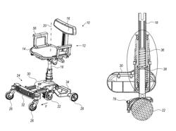 Motor-driven chair steered by seat rotation