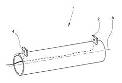 Measuring rod for verification of a flowing medium in a tube and respective measuring arrangements