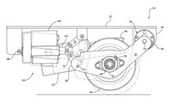 Powered utility cart and compliant drive wheel therefor