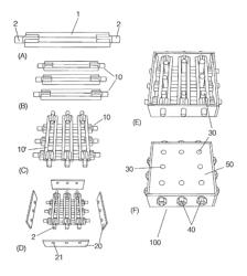 Dry joint joining device between columns and beams of precast reinforced concrete