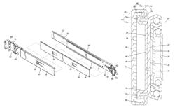 Supporting device for rail member