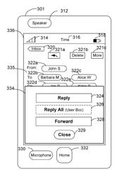 User interfaces and associated processes in email communication