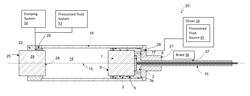 Pressure wave generator with a sabot launched piston