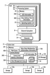 Sharing alias addresses among logical devices