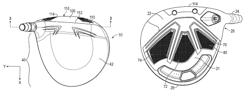 Golf club head having stiffening members and variable face thickness