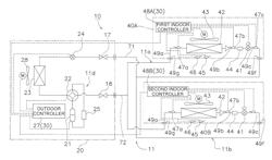 Air-conditioning apparatus with a refrigerant leak sensor in an indoor unit