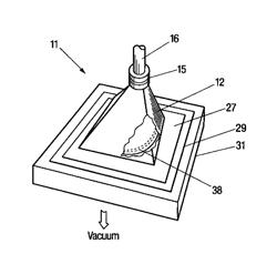 Deposition cloud tower with an insert for adjusting the deposition area