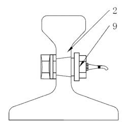 Optical fiber detection device with steel rail as elastomer and railway overload and unbalanced load detection system