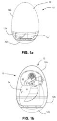 Assembly with toy character in housing