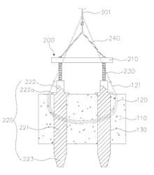 Concrete block construction method and guide member for installing concrete block