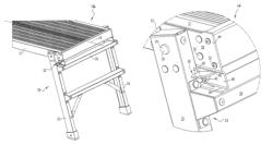 Scaffold with latch assembly and method