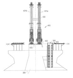 Continuous vertical tubular handling and hoisting buoyant structure