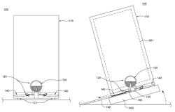 Self-actuating device for facilitating preventing product tip over