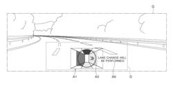 Information display device mounted in vehicle including detector