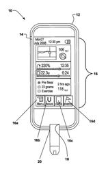 Handheld diabetes management device with bolus calculator