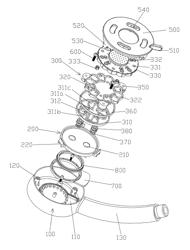 Concealed top cover-type shower head